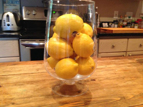 glass - lemons